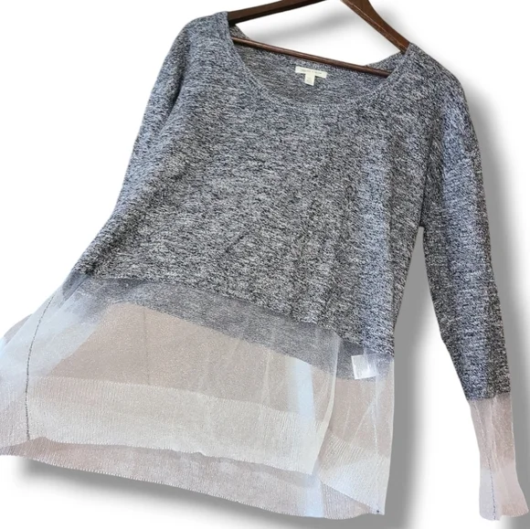 Silence + Noise Tulle Trim Sweater - Picture 3 of 8